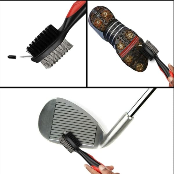 IC Dobbeltsidig Golfklubborste Golfklubborste Multifunktionel Boldborste Golfhovedborste