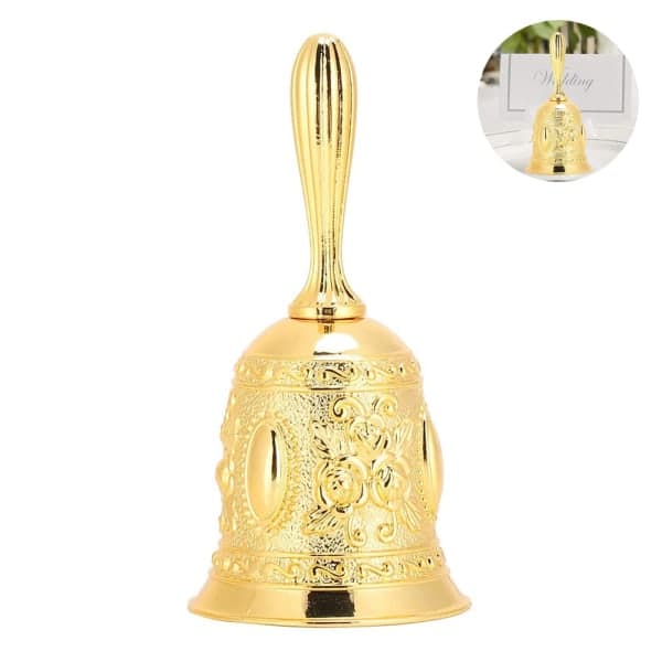 IC Handklocka, klassisk zinklegering Call Bell Traditionellt handtag Guld