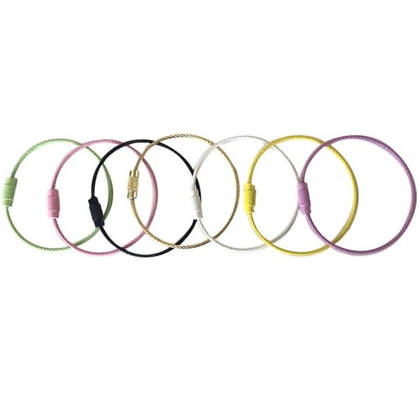 10 stk Nøglering Loop Rustfrit Stål Heavy Duty Holdbar Id Tag Keepers Nøgleringe Bagage Tags Loops IC