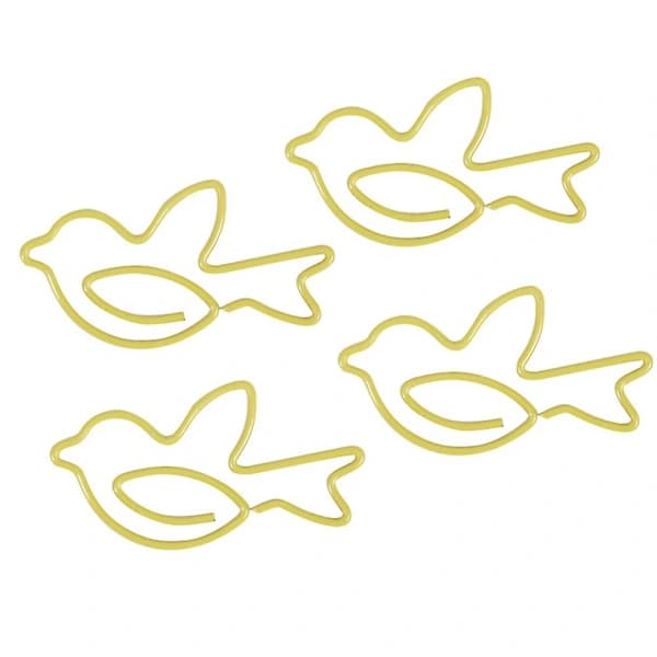 Dove-shaped Paperclips, 12 pcs, Multifunctional, Thickened, Compatible for Office and Home Use