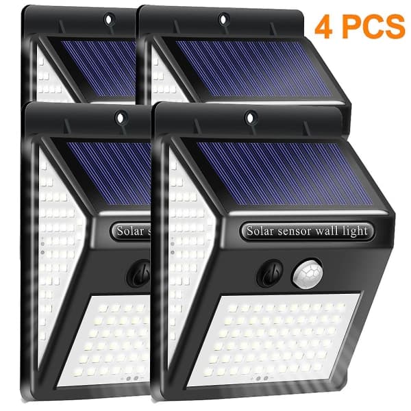 IC 4-pack Solcellslampor för Utomhus 140 LED, Sollampor för Utomhus