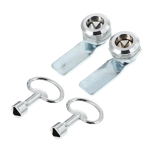 2 set of triangular locks for electrical cabinets, creative locks for electrical cabinets, locks for electrical cabinets [DB] Silver 7.00X2.20X2.20CM