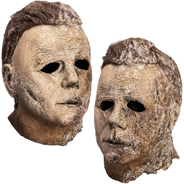 Halloween 2023 ny månsken panik dödar Mike Meyer Myers skräck latex mask huvudöverdrag White and yellow
