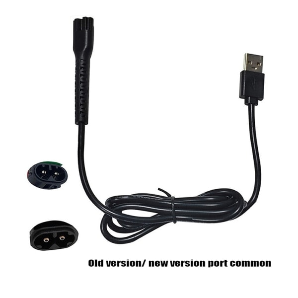 5V USB ladekabel elektrisk hårklipper Strøm for 8 Black onesize