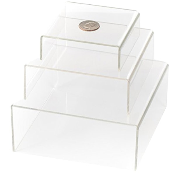 IC Akryl Displayhöjare Transparent Produktställ Smyckesdisplayhyllor