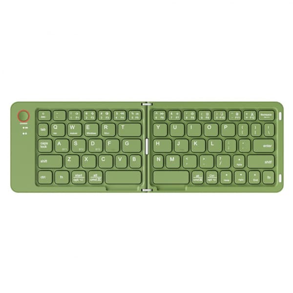 Trådløst foldbart Bluetooth-tastatur, støjsvagt og kompakt, til mobiltelefoner, bærbare computere, tablets og kontorbrug, grøn