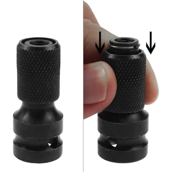 IC 2 stk. Hylsadaptere 1/2\" firkantet til 1/4\" sekskant-spærrnøgle Quick Release Chuck Converter