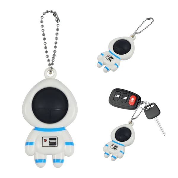 Push Bubble Spaceman Väska Nyckelring Liten Silikon Anti-stress Leksak IC