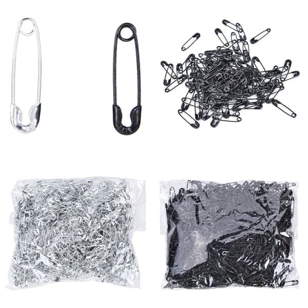 IC 1000 st 000# Säkerhetsnålar Fynd Päronformade säkerhetsnålar för Silver