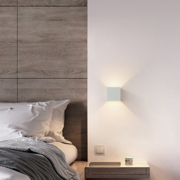 IC Inomhus LED-vägglampa med rörelsedetektor USB-laddningsbar vägglampa Sladdlös ytmontering för sovrum, korridor, svart x 1 färg