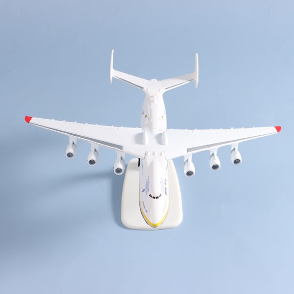 IC 1:400 An-225 Flygplansmodell Leksak 8 tum Ukraina Målad Mriya Tra Vit one size