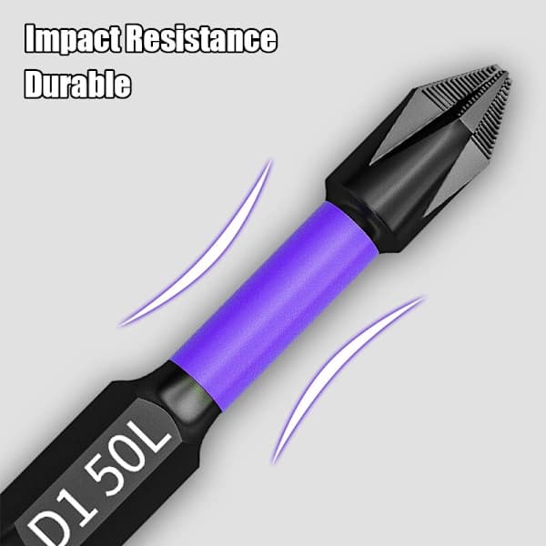 Upgraded Non-slip PH2 Bit Set for Impact Drivers, Magnetic Phillips Screwdriver Drill 10Pcs 65mm 10Pcs 65mm