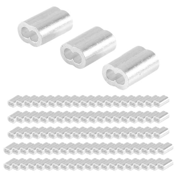 100 st aluminium krymphylsor för kabel och diameter 3 millimeter
