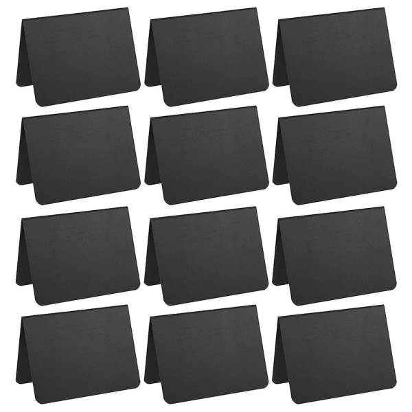 12st Bordsskiva Mini svarta tavlor Skylt Stående Typ Små dubbelsidiga svarta tavlor（10X7.6CM，svart） IC