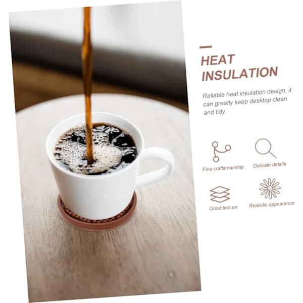 Non-slip Heat-insulating Coasters 6-pack Round Silicone Mats for Office