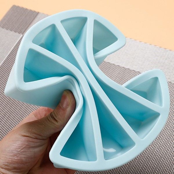 Isform 1 st 4 rutnät lång remsa silikon kuber fyrkantig form DIY C Grå onesize