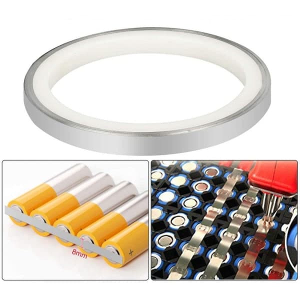 IC Nikkeltape 0,1 x 8mm Nikkelplate Tape Ark Striptape