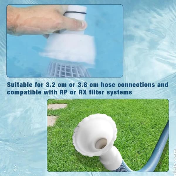Vacuum Adapter rp/RX Skimmer Kompatibel med Sommer Adapter Pool Skimmer Pools Tilbehør