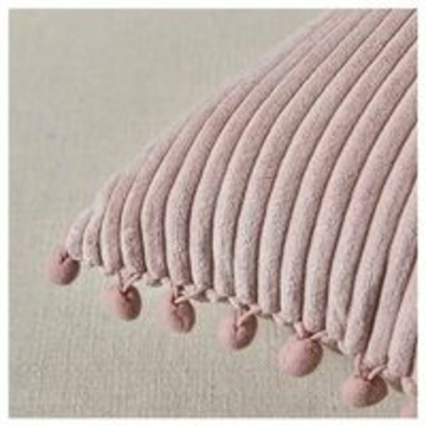 2 st Kuddfodral 45x45cm, Elegant Överdrag med Pom Pom, Dekorativ Kudde Dubbelsäng, Utan Fyllning Rosa