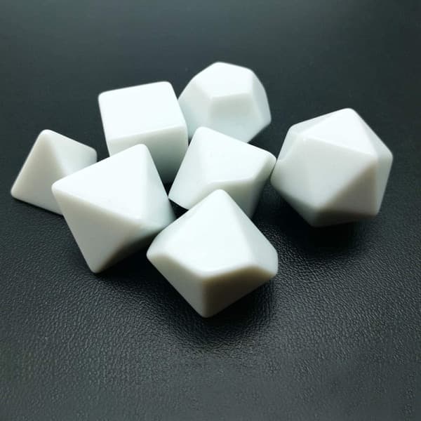 IC 7st/ Set DND Light Board Blank Dice Blank Polyhedron RPG Dice S