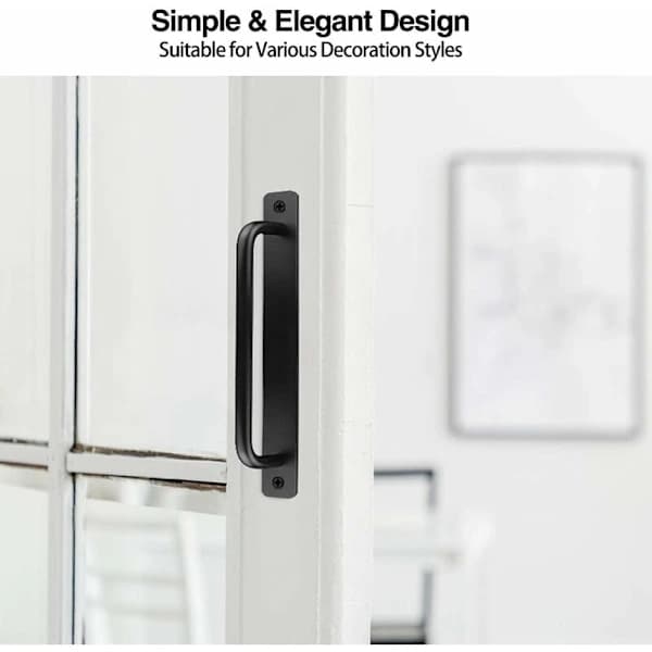 Sliding Door Handle, 2-pack Sliding Door Handles, Black Door