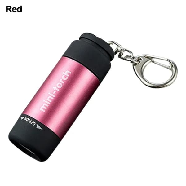 USB-oppladbart rødt USB-oppladbart sterkt lys mini lommelykt LED-belysning IC
