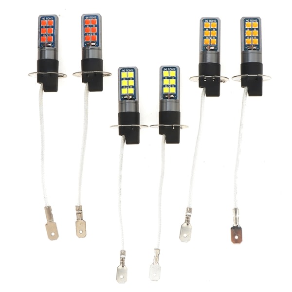 IC H3 LED-pære Superstærke tågeforlygter DC 12V 6000K Running Li Hvid
