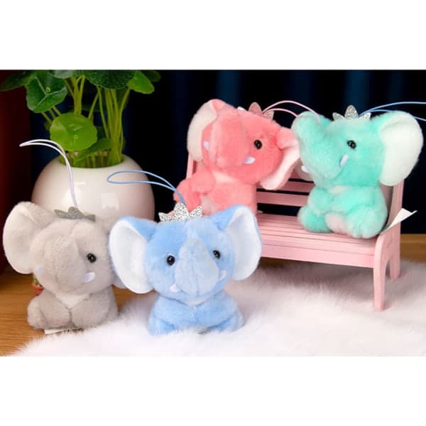 Plush-nukke avaimenperän ripustus (vaaleanpunainen 8x6x8cm) IC