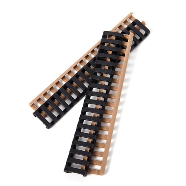 IC 4 stk gummiskinnedeksler plaststigeform for håndbeskytter Pro Black