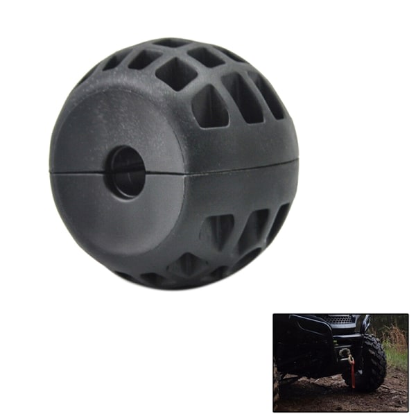 IC ATV UTV 8mm Vinsjbeskytter Kabelstop Krog Stopper Line Spara Vinsj Sort
