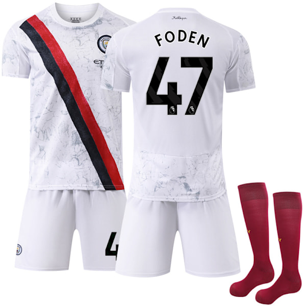 -26 ny sportdräkt 17 De Bruyne klubbfotbollströja nr 9 Haaland Manchester City bortatröja No. 11 with socks #S