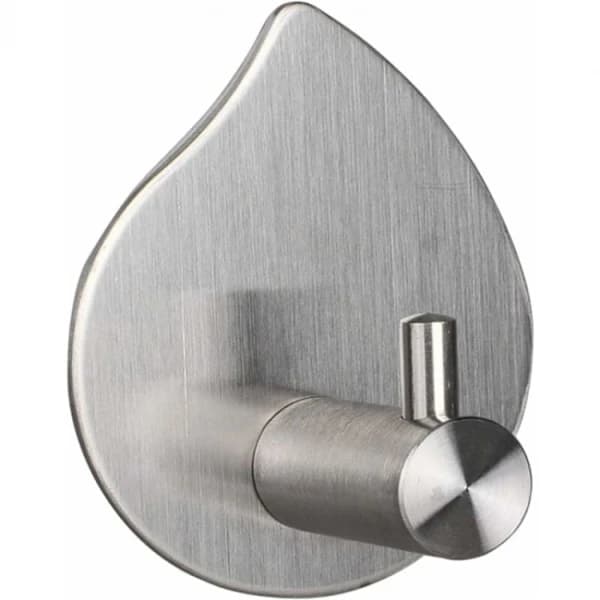 [1 Piece] - Silver - Wall-mounted towel hook in brushed 304 Stainless Steel