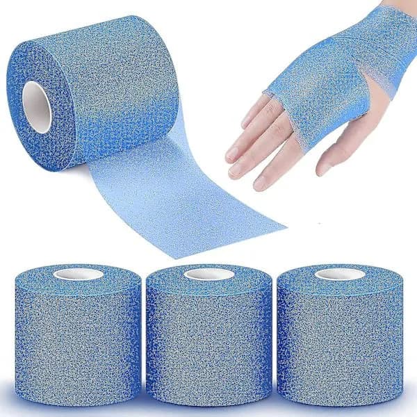3 st Athletic Pre-Wrap Tejp för Sport 7 cm x 27 m Blå