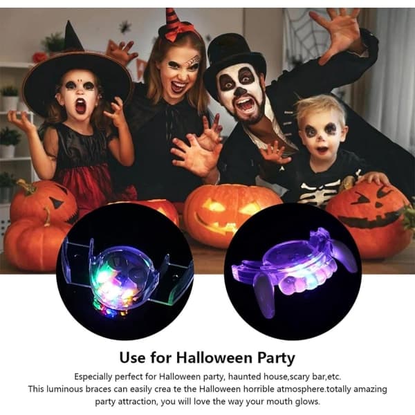 Halloween LED-blinkande tandskydd Självlysande tandskydd