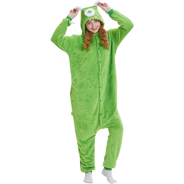 Damonesies, Herronesies för vuxna, Pyjamasonesies, Enhörning, Flanellpyjamas, Djuronesies, 3D-huvad pyjamas, Halloween, Juldräkter Monster L