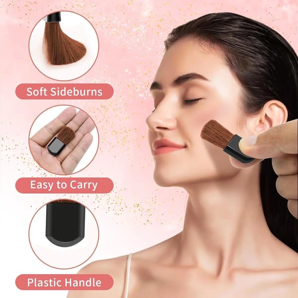 30 stk. engangs makeupbørster, bærbare mini blush- og foundationapplikatorer til kinder, flydende creme og løs pudder