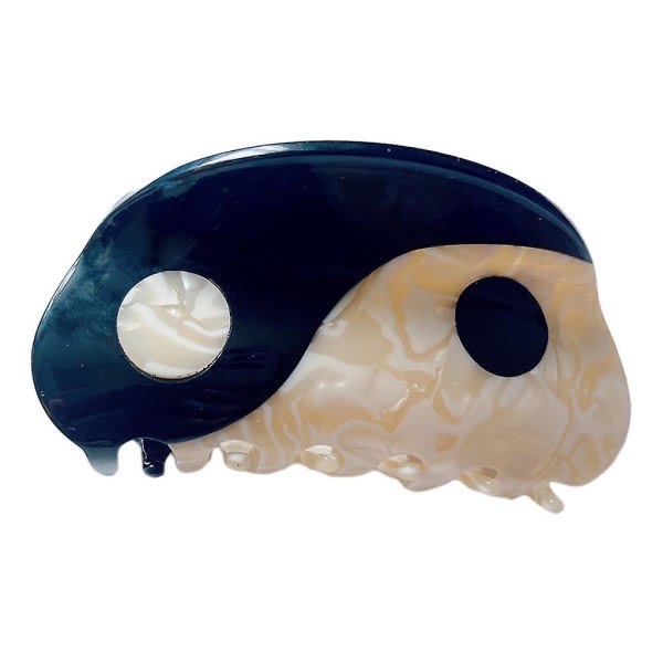 Yin Yang hårspenner for kvinner kinesisk stil retro hårnåler Stor svart