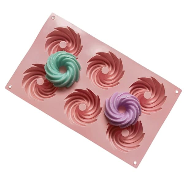 IC 6-hulls spiralmousseform. Silikon bakeform