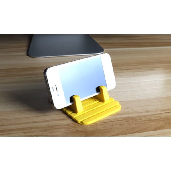 IC Gul hopfällbar surfplatta Mobiltelefonhållare Bordsställ för Ipad Iphone bordsställ Justerbart stativ Smartphonehållare