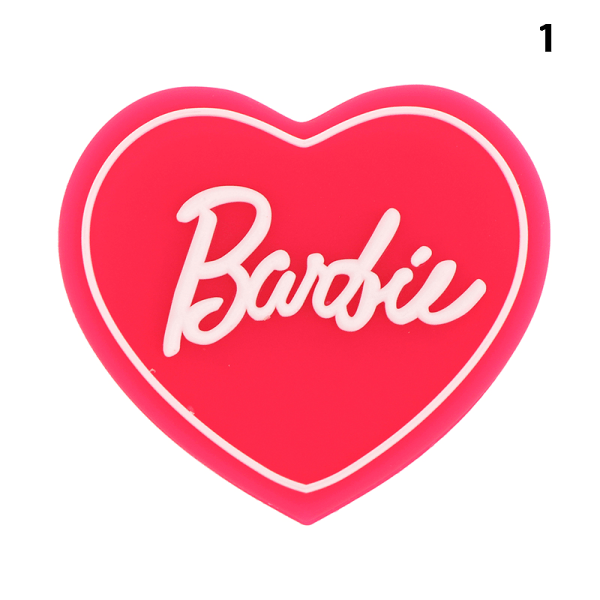 IC Kreativ tecknad Barbie-präglad hjärtformad rosa sminkspegel 1