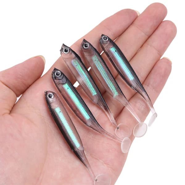 10 stk. realistiske Swimbaits bløde plastfiskelokker med padlehale til bas og ørred
