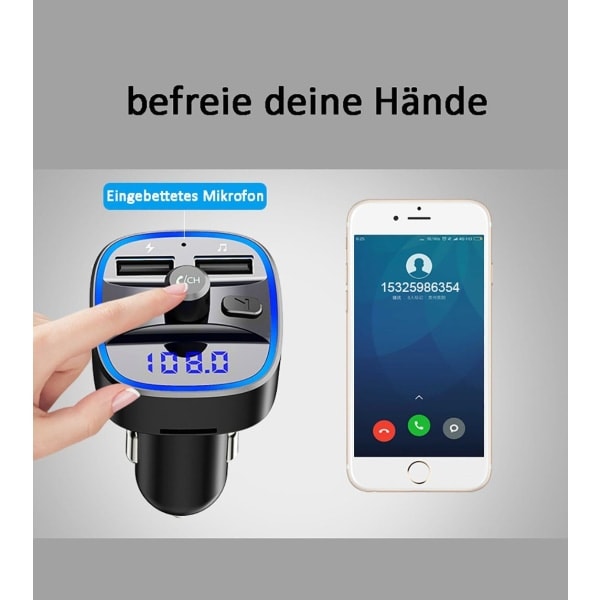 IC Bil MP3 Bluetooth Afspiller, Håndfri, Velegnet til Biler