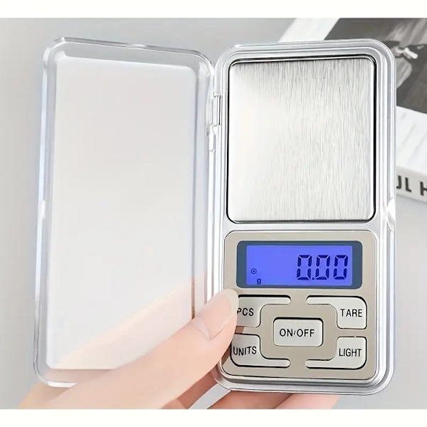 2-pak - Digital Vægt - Lommevægt / Køkkenvægt - Vægt - 0,01-200g Silver Silver