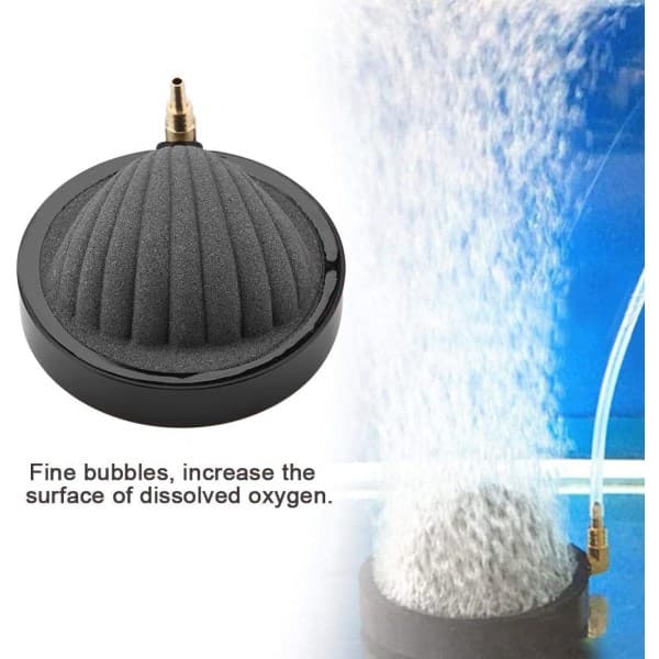 IC Akvarium Luftstein, Bobleluftpumpe Oksygendisk Rund Stein