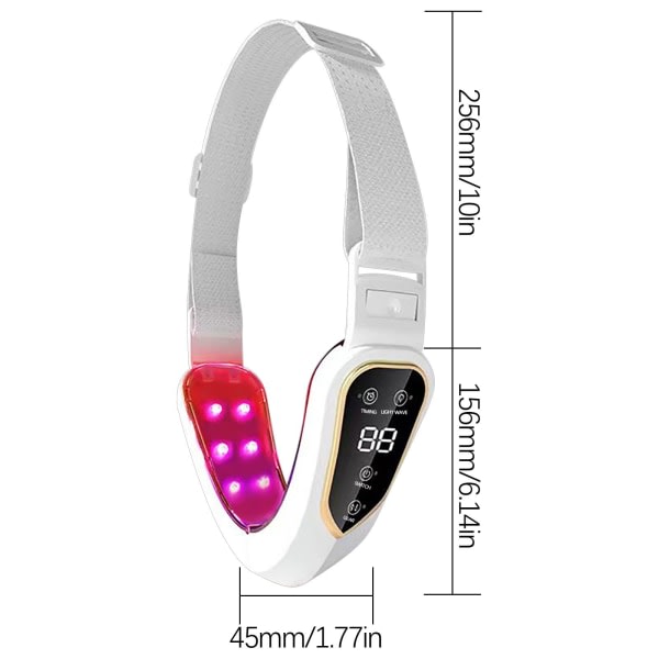 Ansigtsløftningsenhed Intelligent V-face Elektrisk Dobbelthakemassager til Skønhedsforbedring (Hvid)