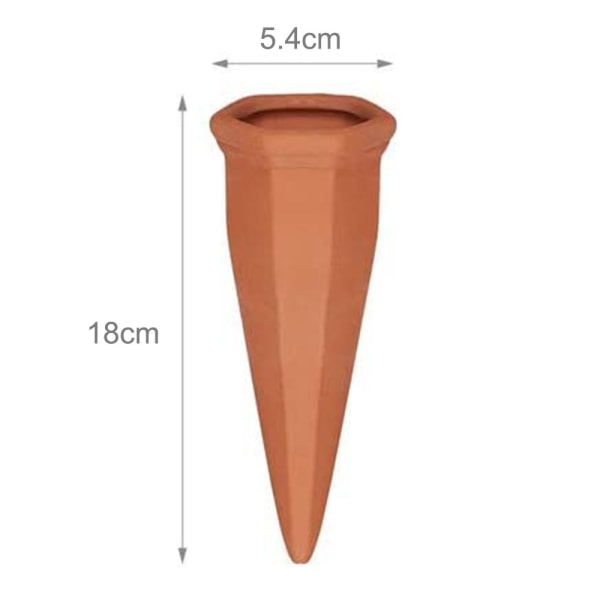 IC Plantevanningssett 6-pak terrakotta ferieanlegg vanner vinflaske vanningspinner Langsom frigjøring planteliknende 2