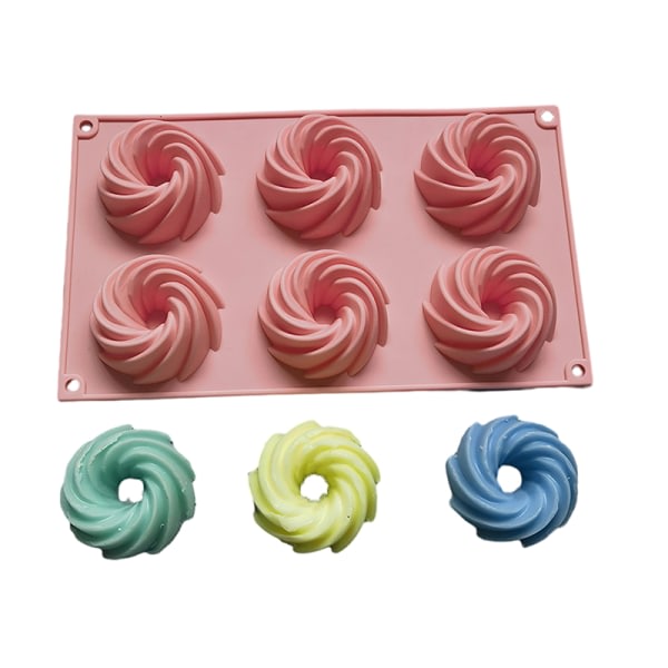 IC 6 Hål Spiral Mousse Form. Silikon Bakform Form Desse