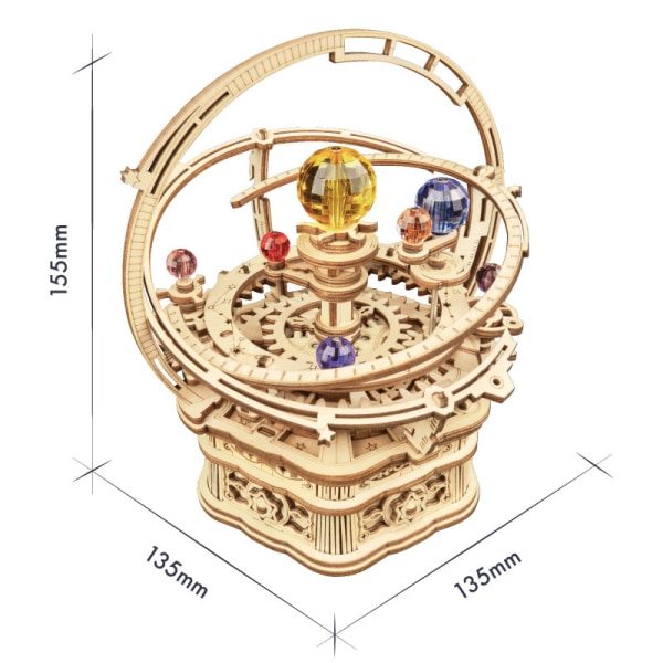 IC Trämodell Kit 3D Pussel Mekanisk Speldosa