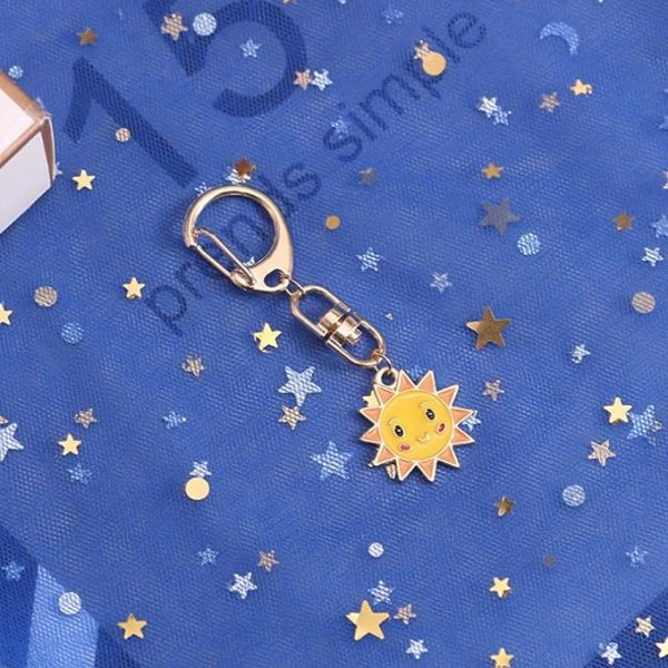 5 stk. Solnyckelbrikker Legering Nøglering Party Favor Gave Charm til Håndtaske, Bil Håndtaske Rygsæk IC