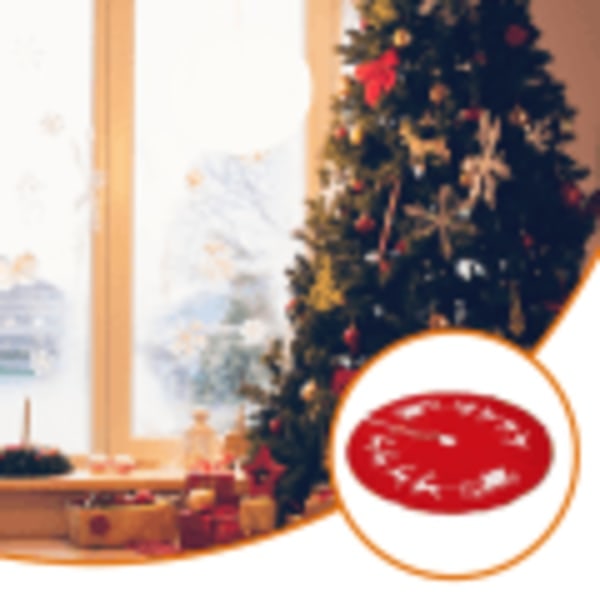 IC Trækjole Julefest Dekoration Rund Gulvmatte Prydning Nr. 01